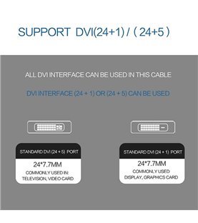 Cabo Adaptador Tipo-C para DVI de 1.2 metros - QGeeM