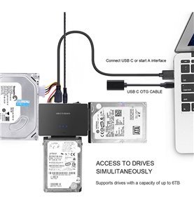 Adaptador SATA / IDE para USB 3.0 - QgeeM