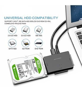 Adaptador SATA / IDE para USB 3.0 - QgeeM