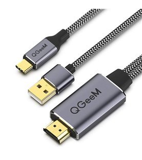 Cabo Tipo-C para HDMI com Fonte de Alimentação USB 15W - QGeeM