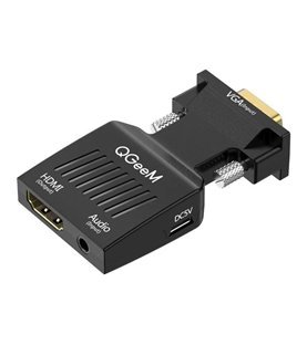 Adaptador Conversor VGA para HDMI e Jack 3.5mm - QGeeM