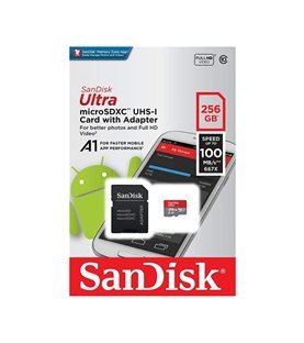 Cartão de Memória Micro SDXC, Ultra A1, de 256GB - SanDisk