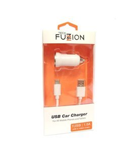 Carregador de Isqueiro com 1* USB e 1* Cabo USB-Tipo-C - Tech Fuzzion