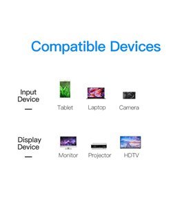 Cabo de 1 metro, Micro HDMI para HDMI - Preto Metalizado - Vention