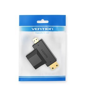 Adaptador Mini HDMI + Micro HDMI para HDMI Fêmea - Preto