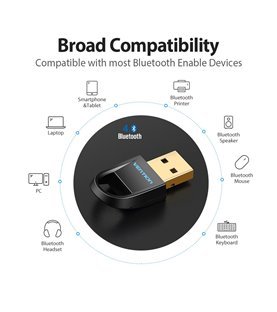 Adaptador USB para Bluetooth 4.0 - Preto