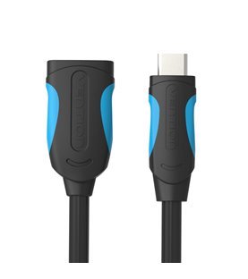 Cabo USB 3.0 A Fêmea para Cabo OTG Tipo-C Macho de 0,25 metros - Preto - Vention