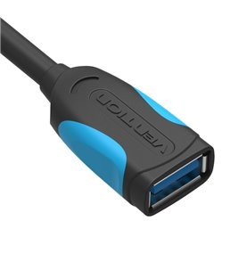 Cabo USB 3.0 A Fêmea para Cabo OTG Tipo-C Macho de 0,25 metros - Preto - Vention