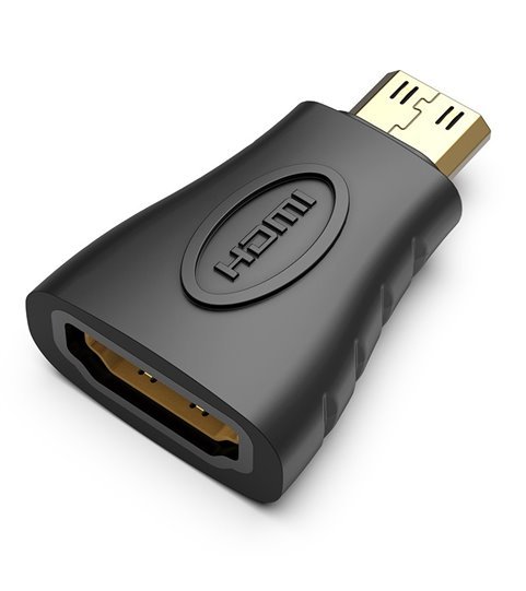 Adaptador HDMI Fêmea para Mini HDMI Macho - Preto