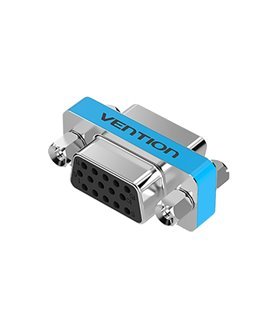 Adaptador VGA Fêmea para VGA Fêmea - Prateado metalizado