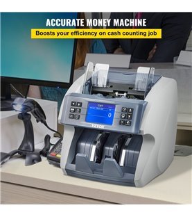 Máquina de Contar Dinheiro, com Deteção de Falsificações - Vevor