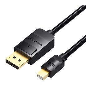 Cabo Adaptador de 2 metros, Mini DisplayPort para DisplayPort - Preto - Vention