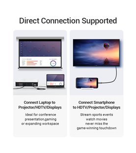 Cabo Adaptador Tipo-C para HDMI, com Fonte de Alimentação USB, de 2 metros - Preto Metalizado - Vention