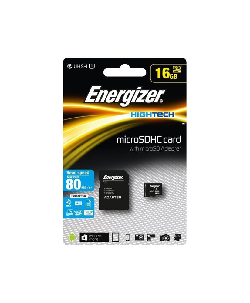 Cartão de Memória Micro SD, de 16GB - Energizer