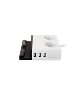 Tablet Station Surge Protector, com 3 Tomadas e 3 Portas USB - Energizer