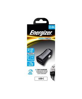 Carregador de Isqueiro 2.4A com 2* USB e 1* Cabo USB-Micro USB - Energizer