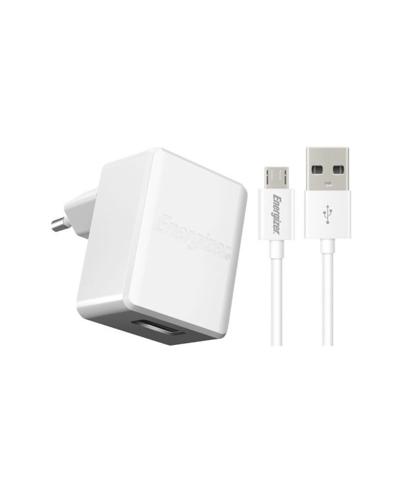 Carregador de Parede Qualcomm 2.0 com 1* USB e 1* Cabo USB-Micro USB - Energizer