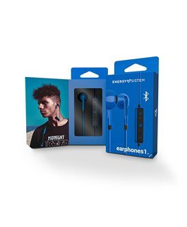 Fones Auriculares Bluetooth Earphones 1, Azul - Energy Sistem