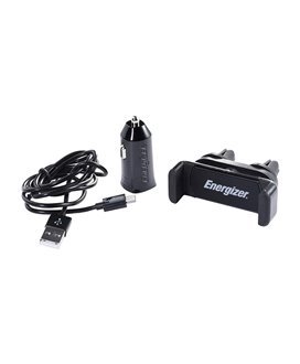 Kit Automóvel com Suporte de Telemóvel, Carregador de Isqueiro e Cabo Micro USB - Energizer