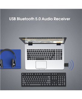 Recetor de Áudio Bluetooth, com Ligação Jack 3.5mm, para Carro ou Portátil - Goeik