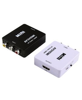 Adaptador de Vídeo AV/RCA para HDMI, Conversor de Vídeo UpScaler 1080p, Branco - Goeik