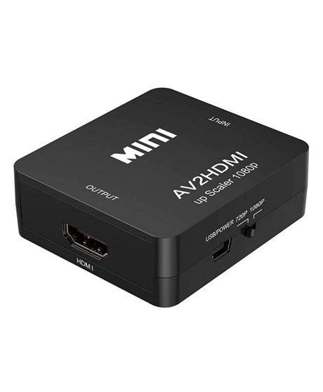 Adaptador de Vídeo AV/RCA para HDMI, Conversor de Vídeo UpScaler 1080p, Branco - Goeik