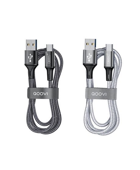 Cabo Adaptador USB para Tipo-C com Carregamento Rápido - Cinzento - Qoovi by Goeik