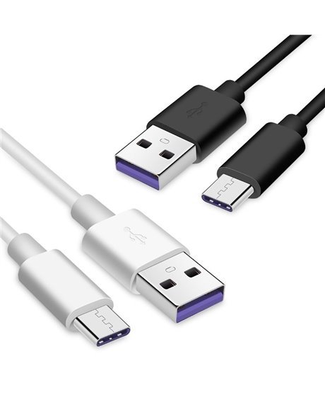 Cabo de Carregamento Rápido Tipo-C para USB de 1 metro e de 5 Amperes - Preto - Goeik