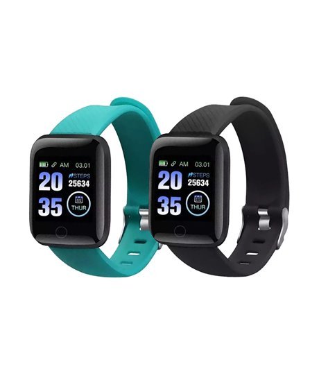 Smartwatch Desportivo com Monitor Fitness - Preto - Goeik