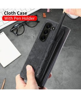 Capa em Couro para Samsung Z Fold 5, com Ranhura para Caneta - Goeik