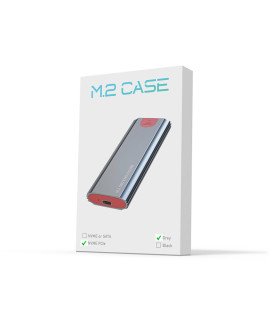 Caixa Externa com Disco 256GB / 512GB M.2 NVME, Cabo Tipo-C para Tipo-C e Tipo-C para USB - Goeik