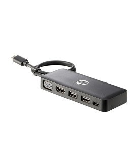 HUB Docking Station Tipo-C, 5 em 1, Para VGA, HDMI, USB e Tipo-C - HP