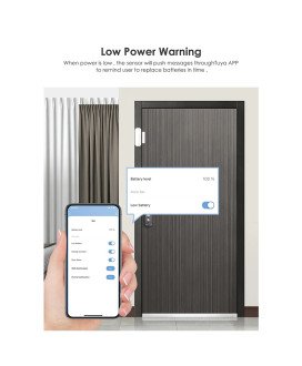 Sensor de Porta ou Janela, compatível com Alexa e Google Assistant, com Alerta no Telemóvel - Goeik