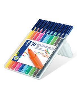 Marcadores de Feltro Triplus 323, Embalagem de 10 Cores - Staedtler