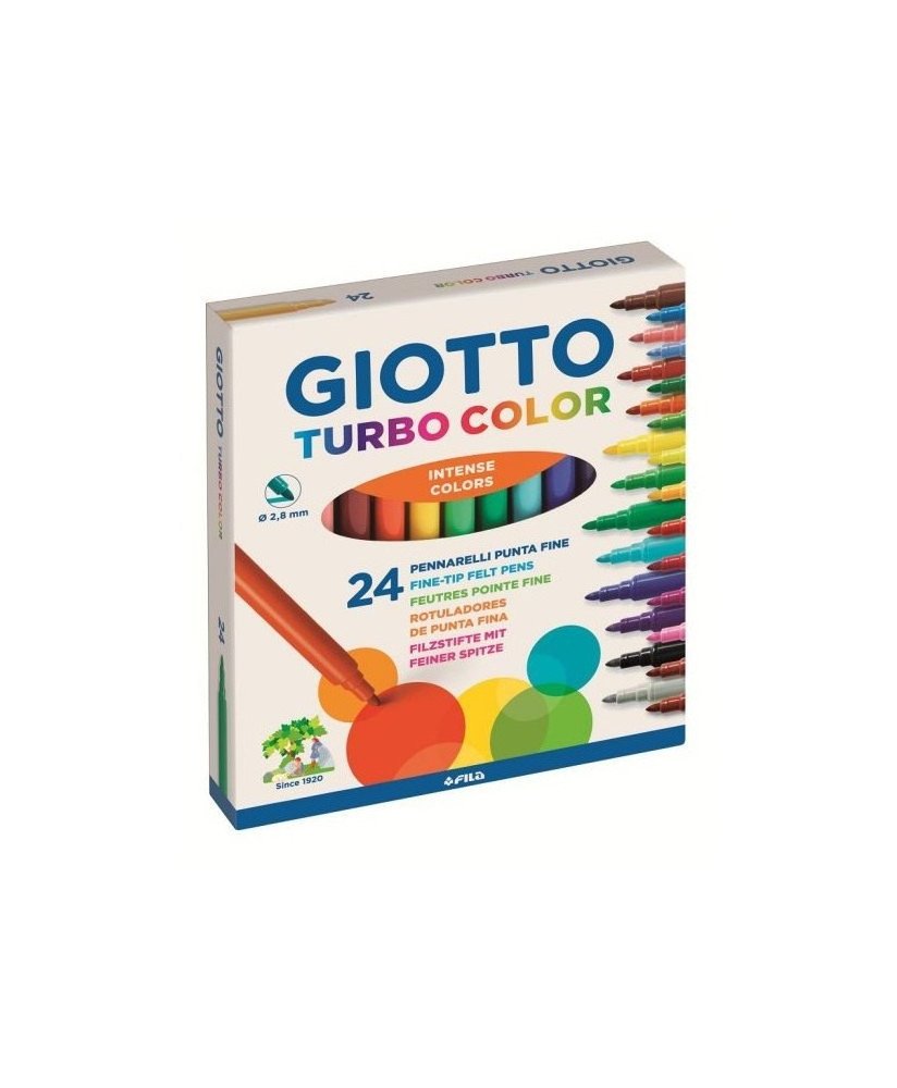 Marcadores de Feltro Turbo Color 24 Cores - Giotto