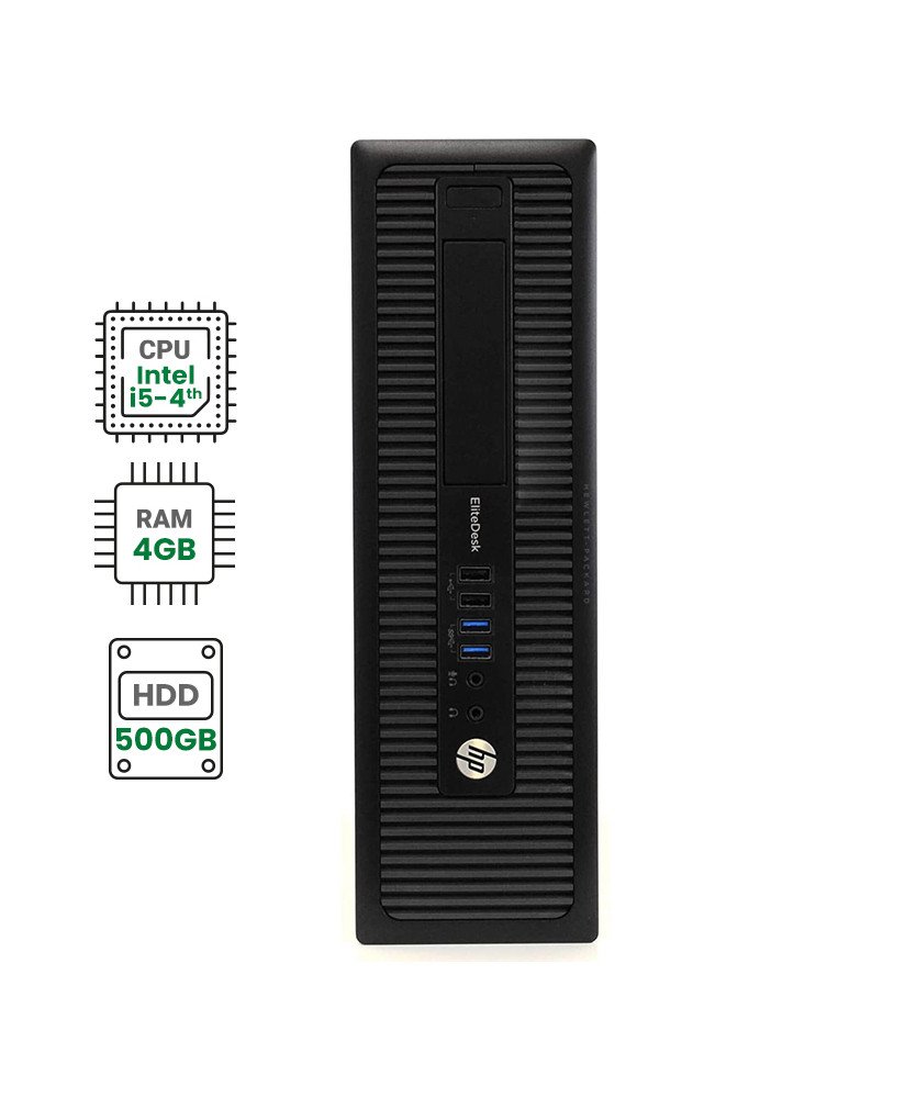 Computador HP EliteDesk 800 G1 SFF - Intel i5-4590, 4GB, 500GB com W10P - Recondicionado