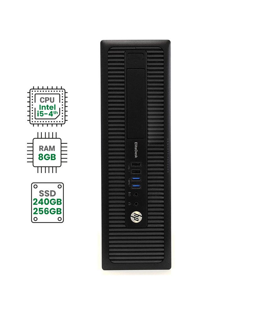 Computador HP EliteDesk 800 G1 SFF - Intel i5-4590, 8GB, 240GB/256GB com W10P - Recondicionado