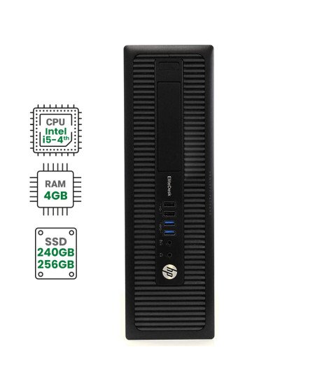 Computador HP EliteDesk 800 G1 SFF - Intel i5-4590, 4GB, 240GB/256GB com W10P - Recondicionado