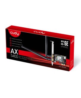 Placa de Rede Cudy WE3000 AX5400 Tri-Band Wi-Fi 6 PCI Express