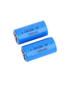 Pilhas de Lítio CR123A, de 3.0V, 1300mAh - Glass Line