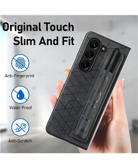 Capa em Couro para Samsung Z Fold 5, com Ranhura para Caneta - Goeik
