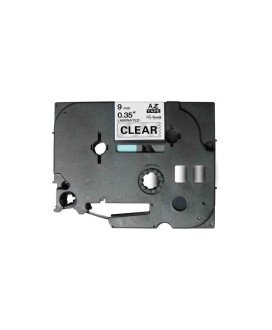 Fita Laminada Brother TZe121, 9mmx8m, Texto Preto...