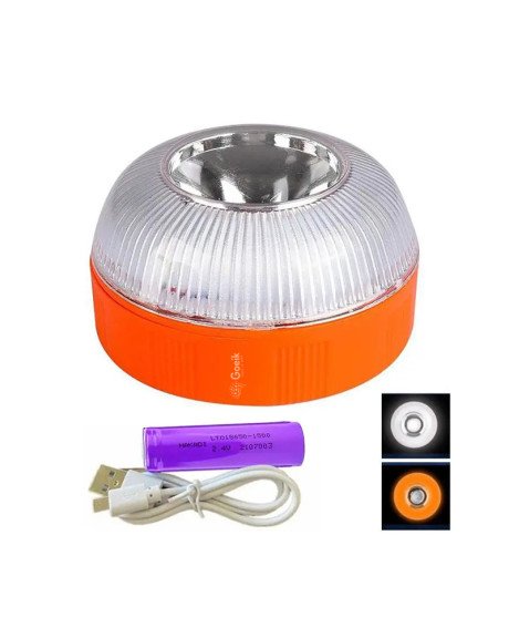 Luz de Emergência Help Flash Recarregável para Automóvel - Goeik