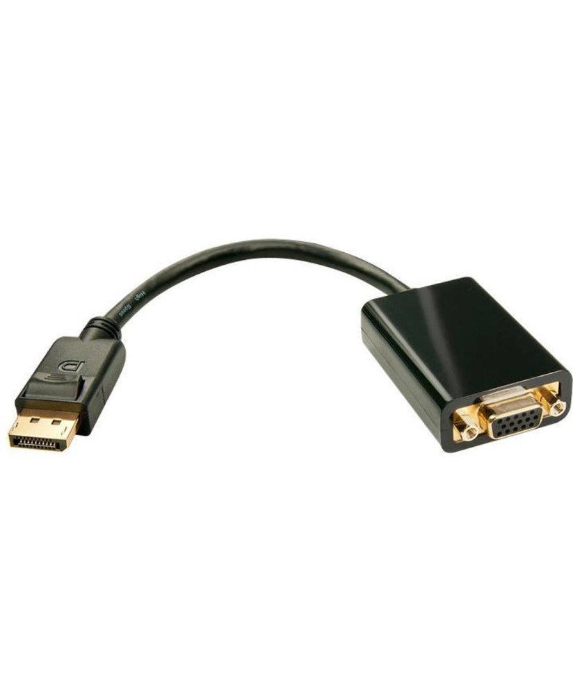 Cabo Adaptador Displayport para VGA - Preto - Lindy