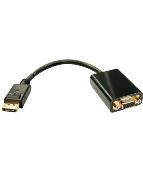 Cabo Adaptador Displayport para VGA - Preto - Lindy