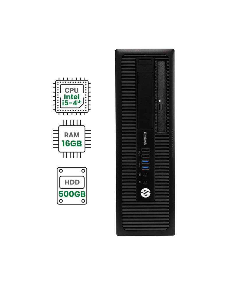 Computador HP EliteDesk 800 G1 SFF - Intel i5-4590, 16GB, 500GB com W10P