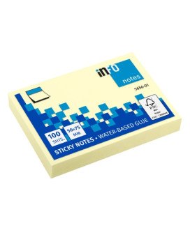 Bloco Notas Adesivas 50x75mm, Amarelo, de 100 Folhas...