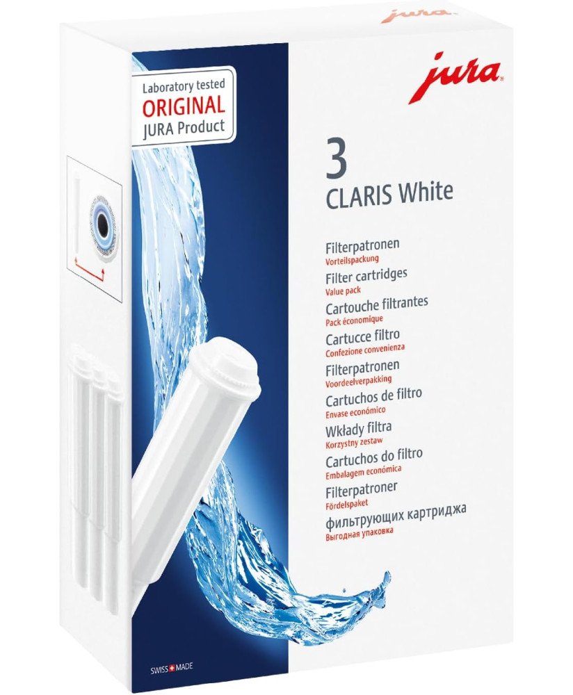 Pack de 3 unidades de Cartucho do Filtro CLARIS White - Jura