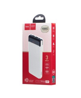Powerbank Hoco J59A 10000mAh com USB/ USB-C LED - Branco