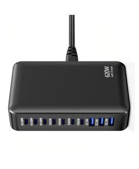 Estação de carregamento, Powerbank, de 620W, com 7 portas USB Tipo-C e 3 portas USB - Goeik